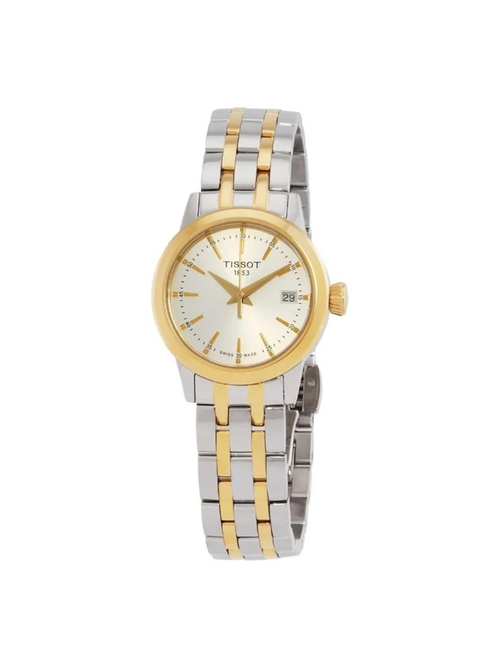 NWT Tissot Classic Dream Quartz Silver Dial Two-Tone Ladies Watch